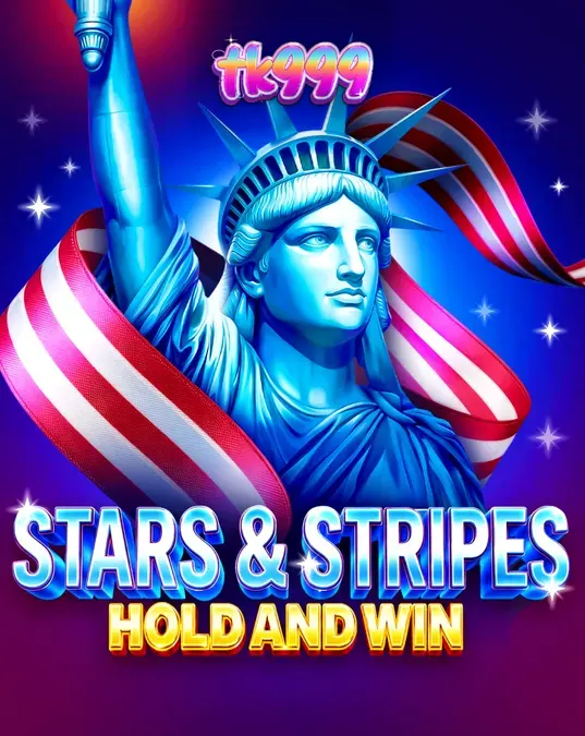 Stars & Stripes Hold and Win স্লট গেমের একটি দৃশ্য যেখানে আমেরিকান পতাকার থিম এবং আতশবাজি দেখা যাচ্ছে।